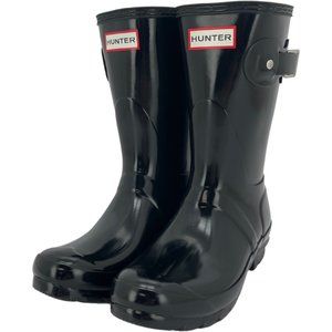 Hunter Wellington Women's Original Short Boot | Gloss Black | Size 7